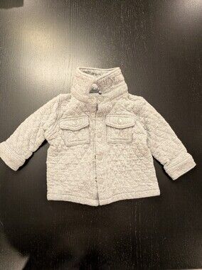 Old Navy Heather Gray Quilted Baby Jacket